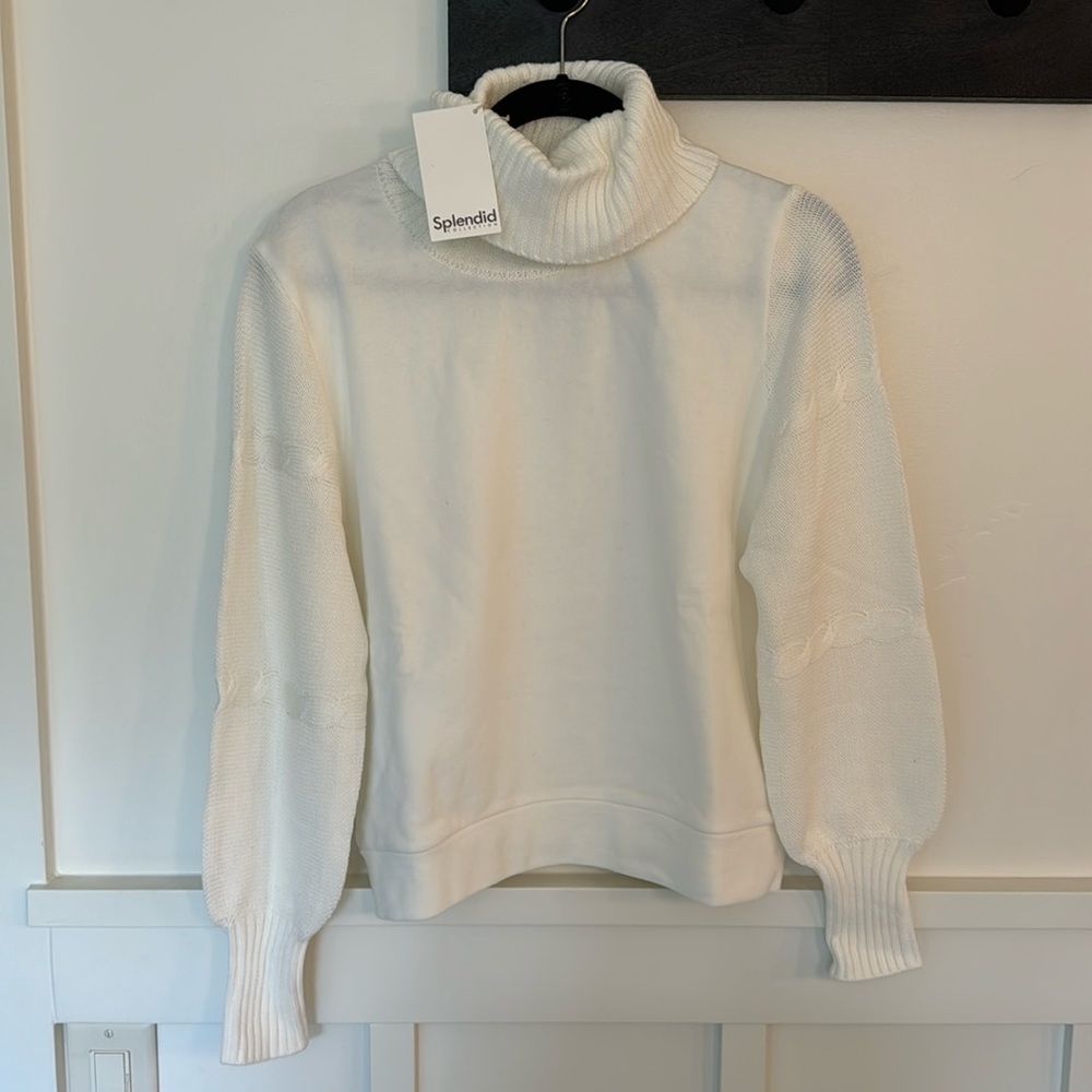 Splendid white knit turtleneck